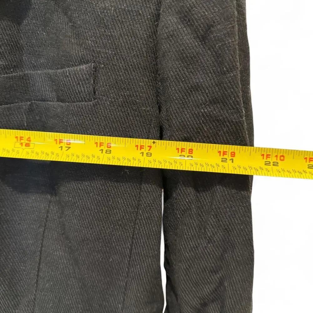 FREE PEOPLE Black Linen Oversized Luxury Boyfriend Tailored Blazer Jacket XS/S/M